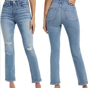 GOOD AMERICAN Good Legs Straight Jeans Size 2 26 NWT Khloe Kardashian STRETCH